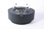 Elementi Plus Nimes Round Concrete Fire Pit Table