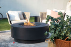 Elementi Plus Nimes Round Concrete Fire Pit Table