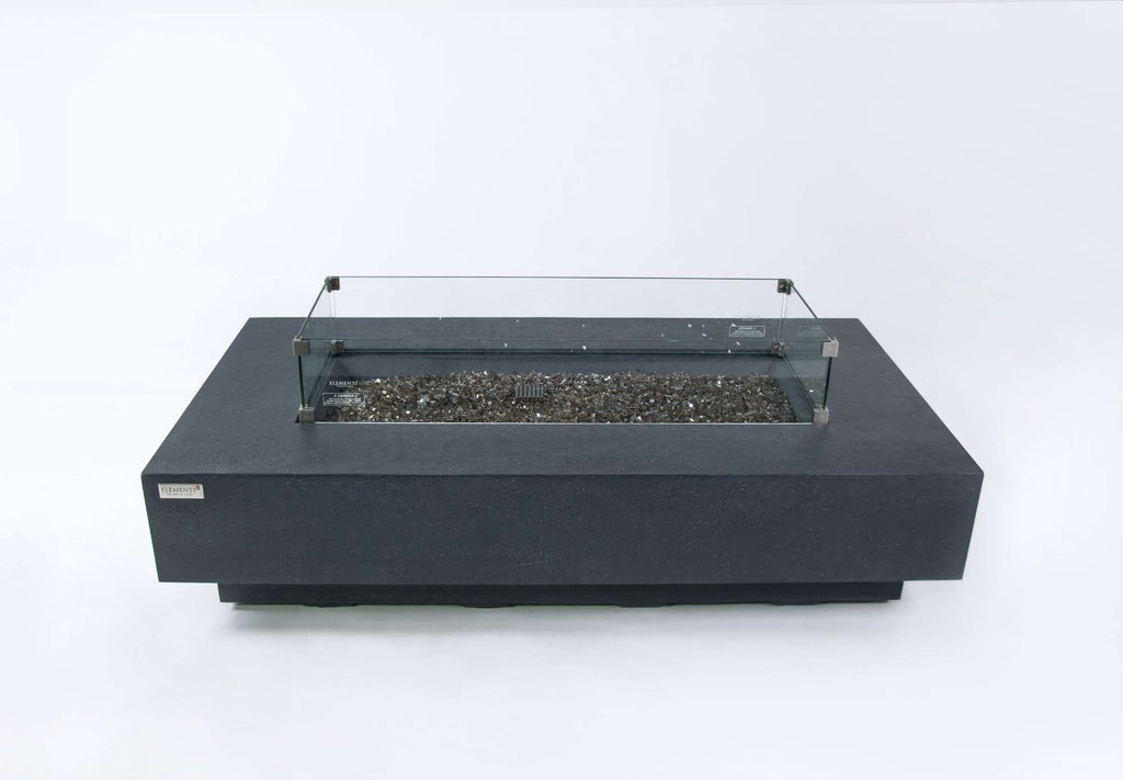 Elementi Plus Positano Rectangular Concrete Fire Pit Table