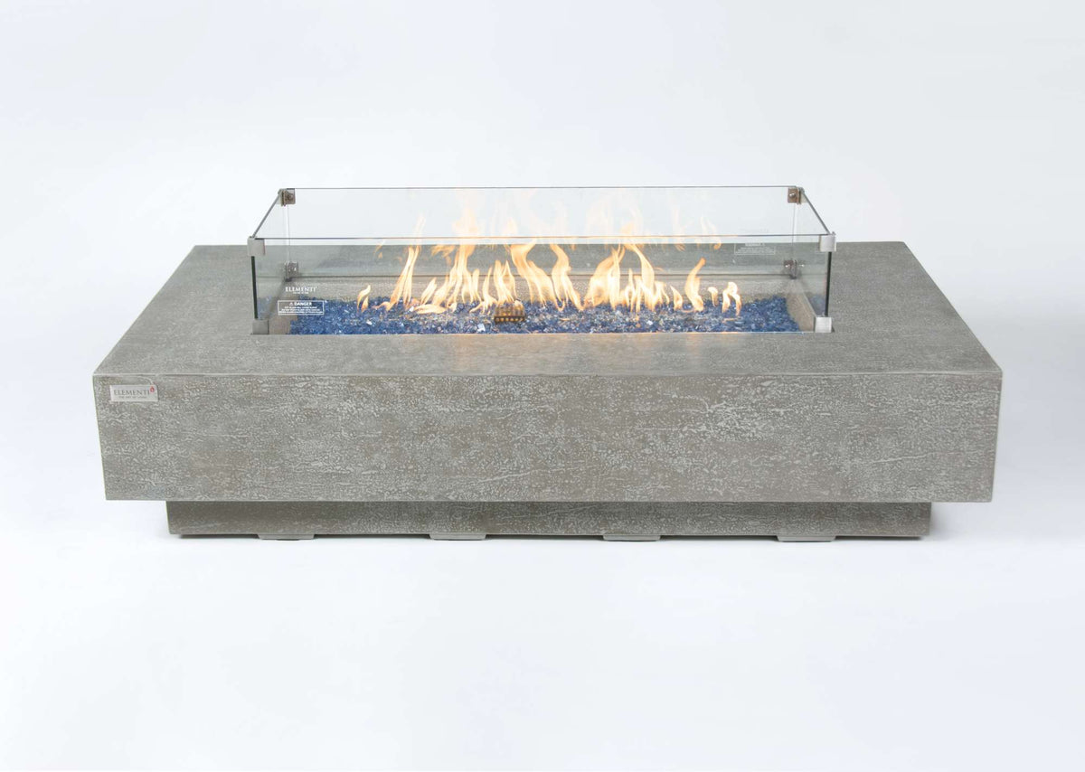 Elementi Plus Riviera Rectangular Concrete Fire Pit