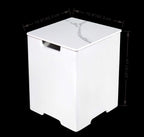 Elementi Plus Athens Rectangular Marble Concrete Base Fire Pit Table