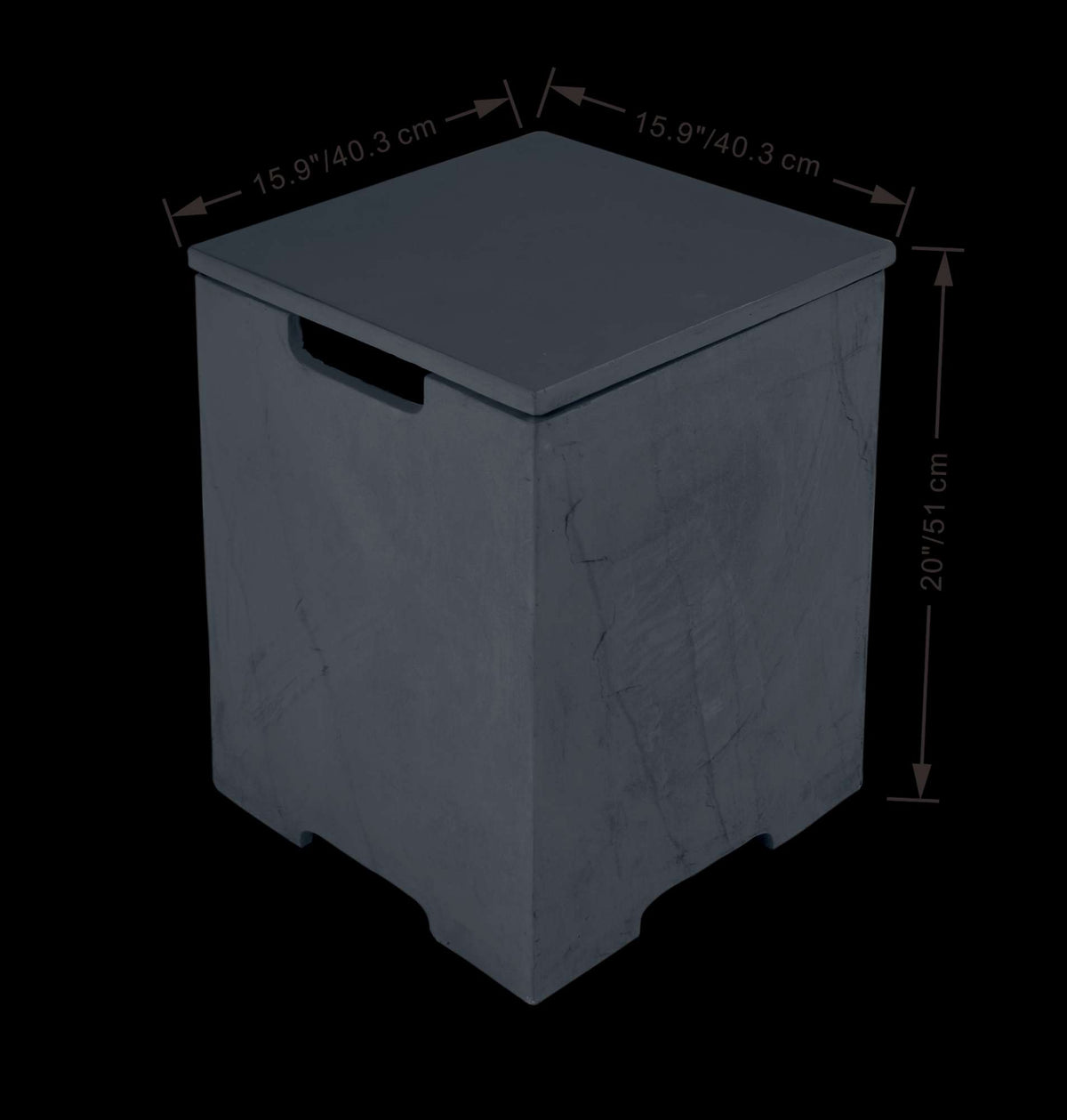 Elementi Plus Roraima Square Concrete Fire Pit Table