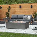 Real Flame Baltic Rectangle Fire Pit Table Propane/Natural Gas