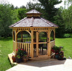 Outdoor Living Today 12′ Bayside Gazebo with Screen Kit