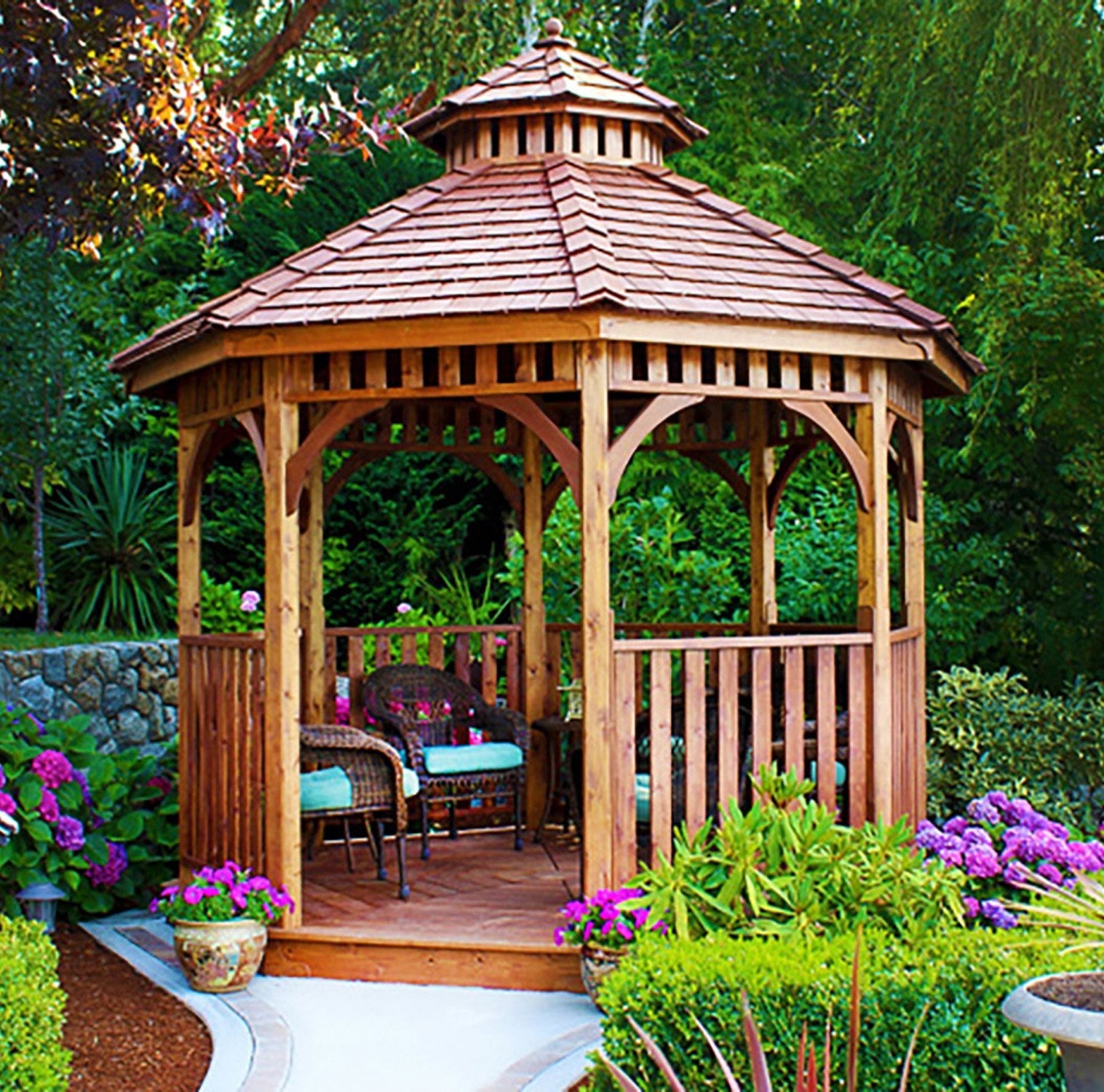 Outdoor Living Today 10′ Bayside Panelized Octagon Gazebo