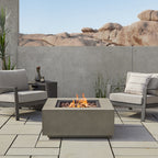 Real Flame Aegean Square Propane or Natural Gas Fire Pit Table