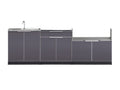 NewAge Outdoor Kitchen 3-Piece Cabinet Set with Sink, Bar and 40in Grill Cabinet