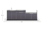 NewAge Outdoor Kitchen 3-Piece Cabinet Set with Sink, Bar and 40in Grill Cabinet