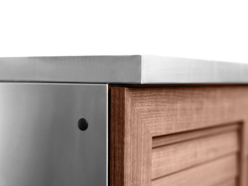 NewAge Outdoor Kitchen 3-Piece Cabinet Set with Sink, Bar and 36in Grill Cabinet