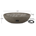 Real Flame Riverside 58" Oval Propane Fire Pit Bowl - 592LP
