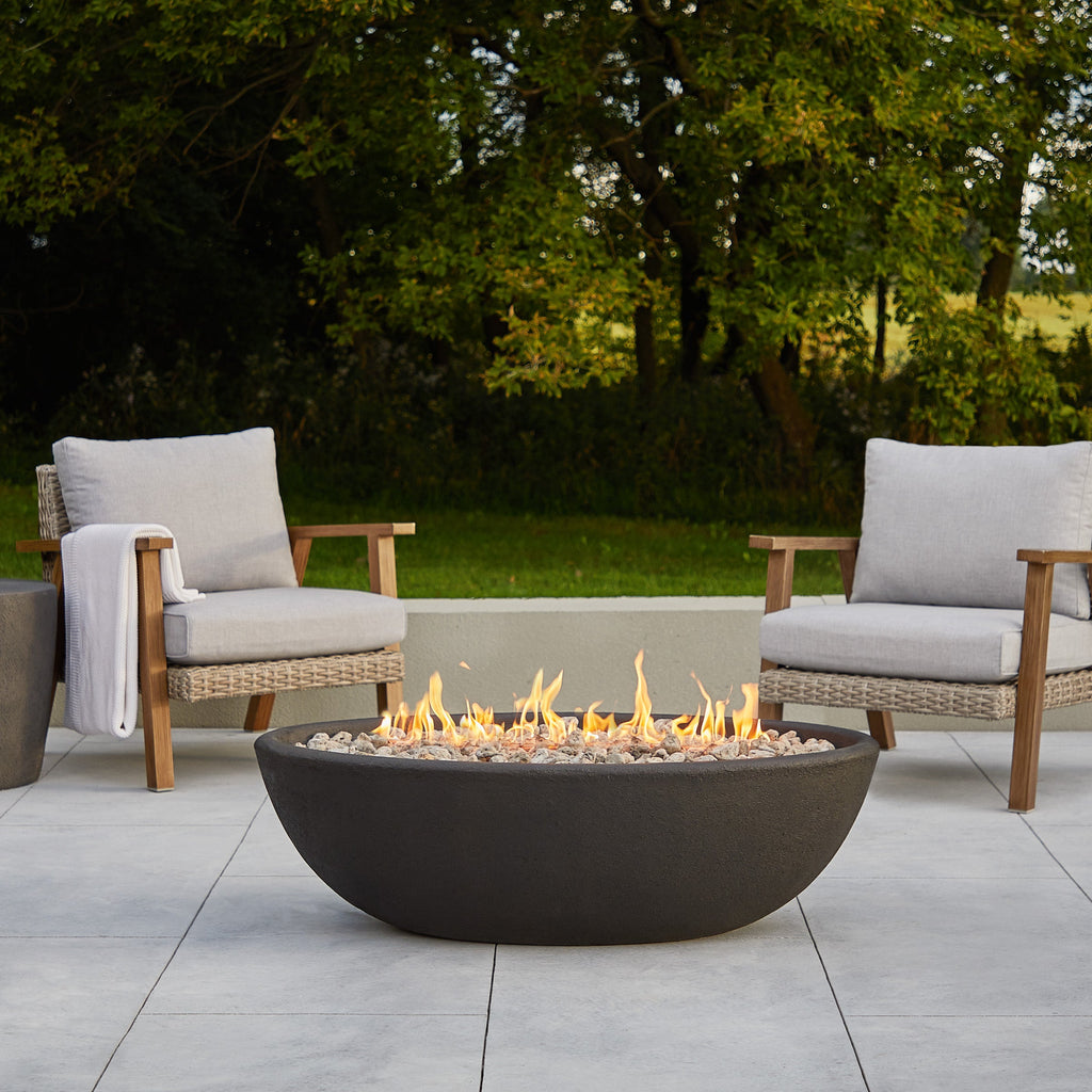 Real Flame Riverside 48" Oval Propane Fire Pit Bowl - 590LP