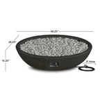 Real Flame Riverside 48" Oval Propane Fire Pit Bowl - 590LP