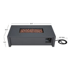 Real Flame Keenan 52" Rectangle Propane Fire Pit Table - 6340LP
