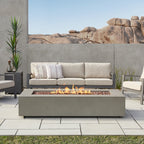 Real Flame Aegean 70" Rectangle Propane or Natural Gas Fire Pit Table