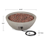 Real Flame Riverside Round Propane or Natural Gas Fire Pit