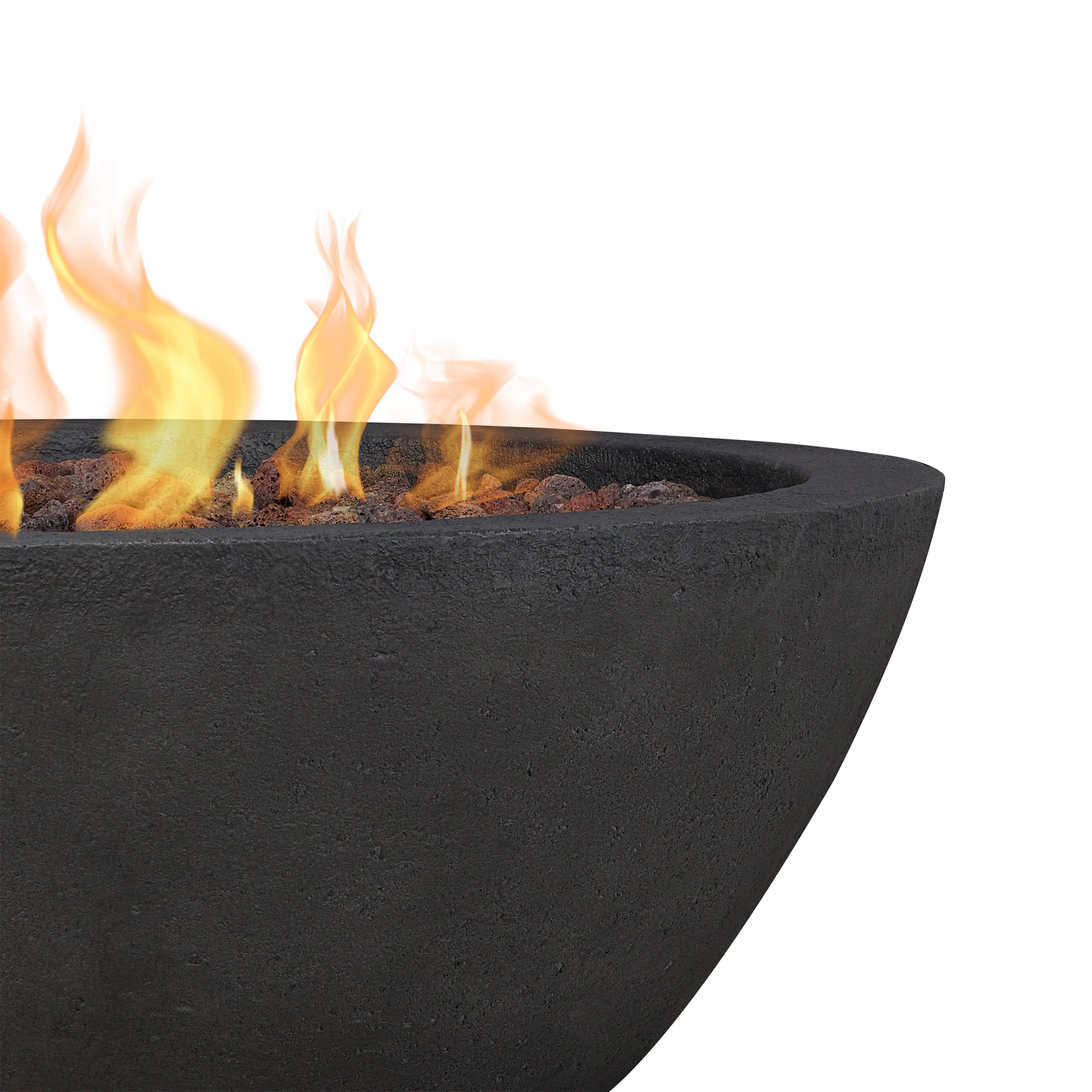 Real Flame Riverside Round Propane or Natural Gas Fire Pit