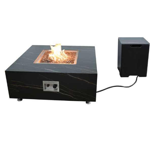 Elementi Plus Sofia Marble Porcelain Fire Table