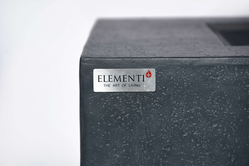 Elementi Plus Bergen Square Concrete Fire Pit Table