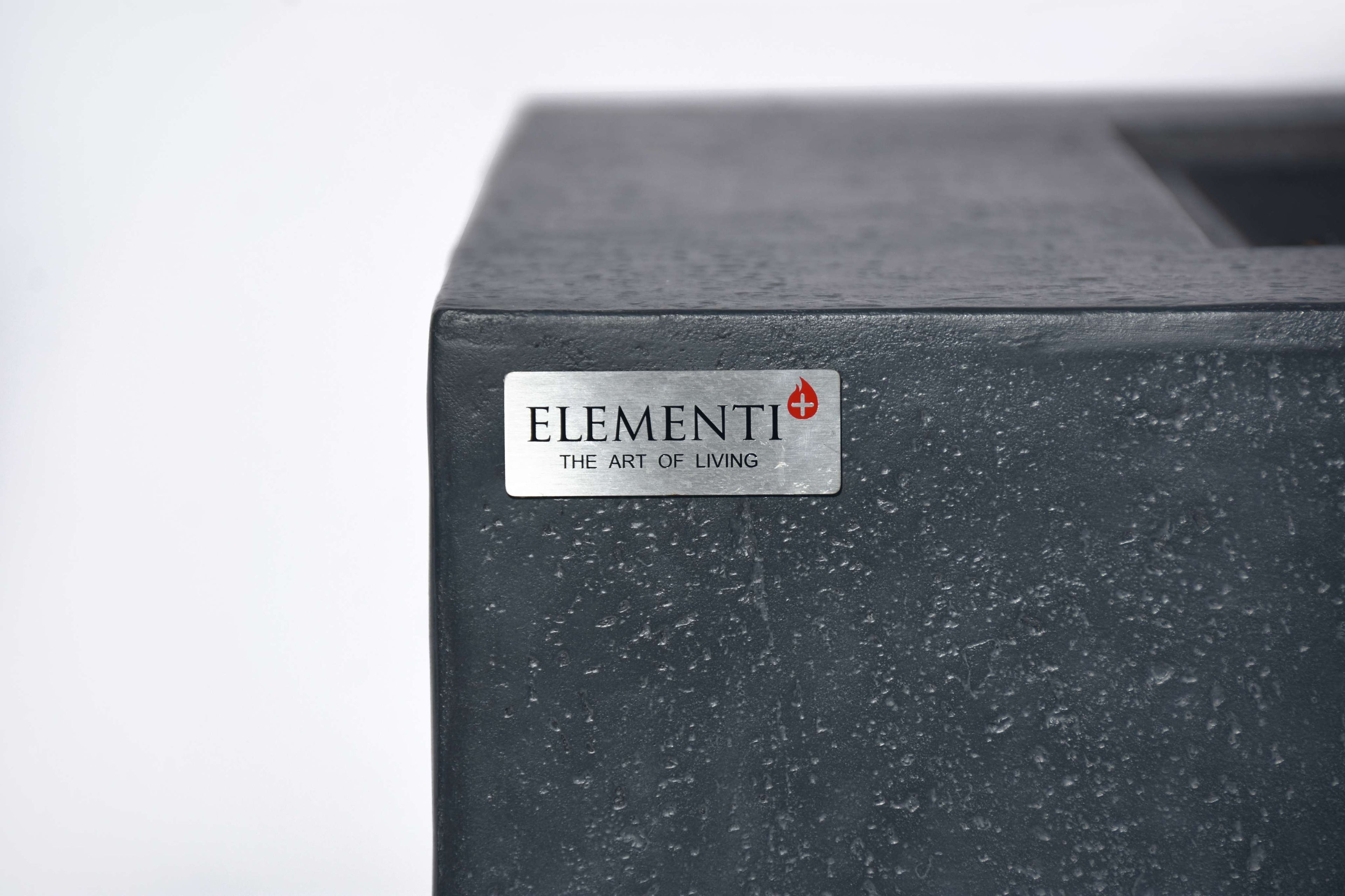 Elementi Plus Bergen Square Concrete Fire Pit Table