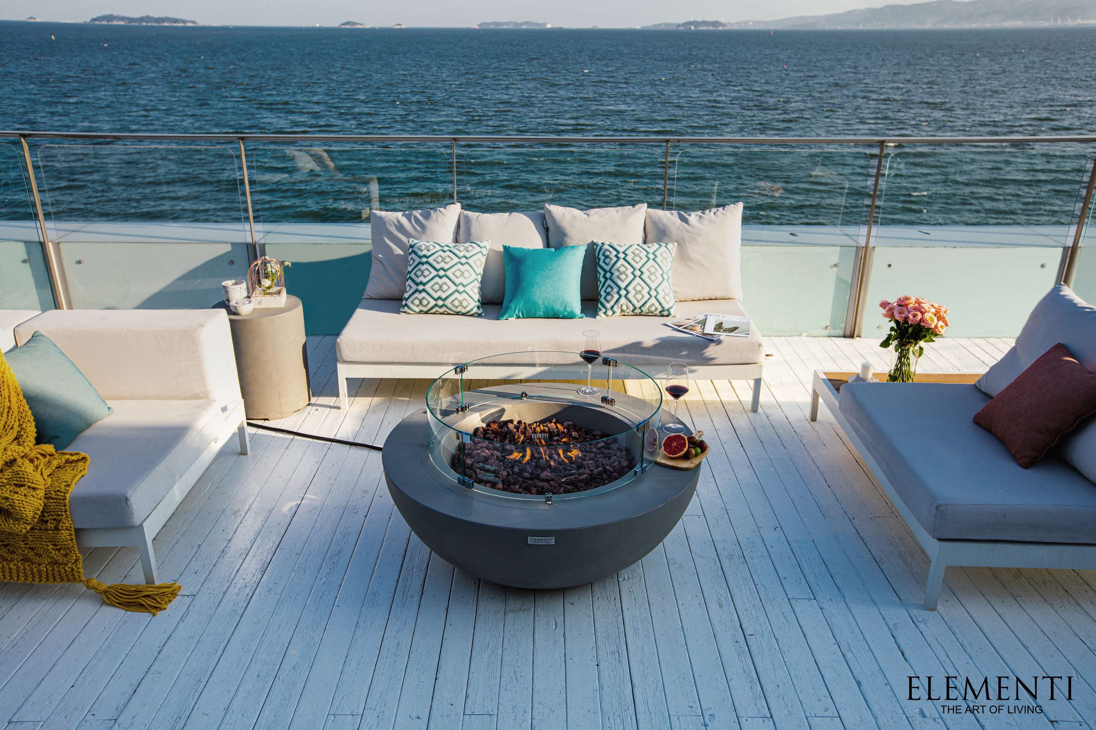 Elementi Lunar Bowl Fire Table