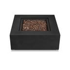 Real Flame Aegean Square Propane or Natural Gas Fire Pit Table