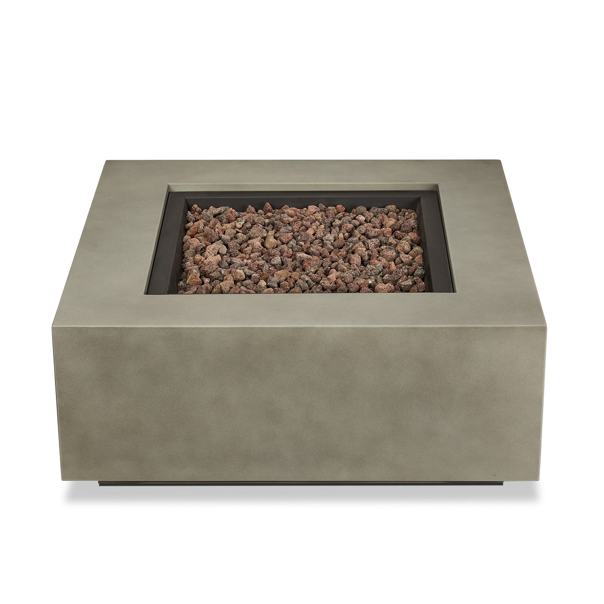 Real Flame Aegean Square Propane or Natural Gas Fire Pit Table