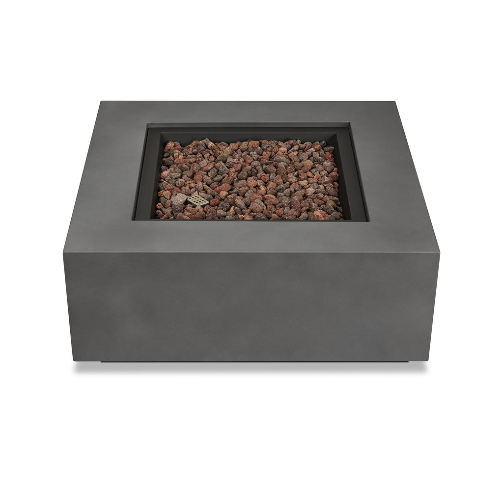 Real Flame Aegean Square Propane or Natural Gas Fire Pit Table