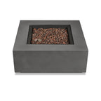 Real Flame Aegean Square Propane or Natural Gas Fire Pit Table