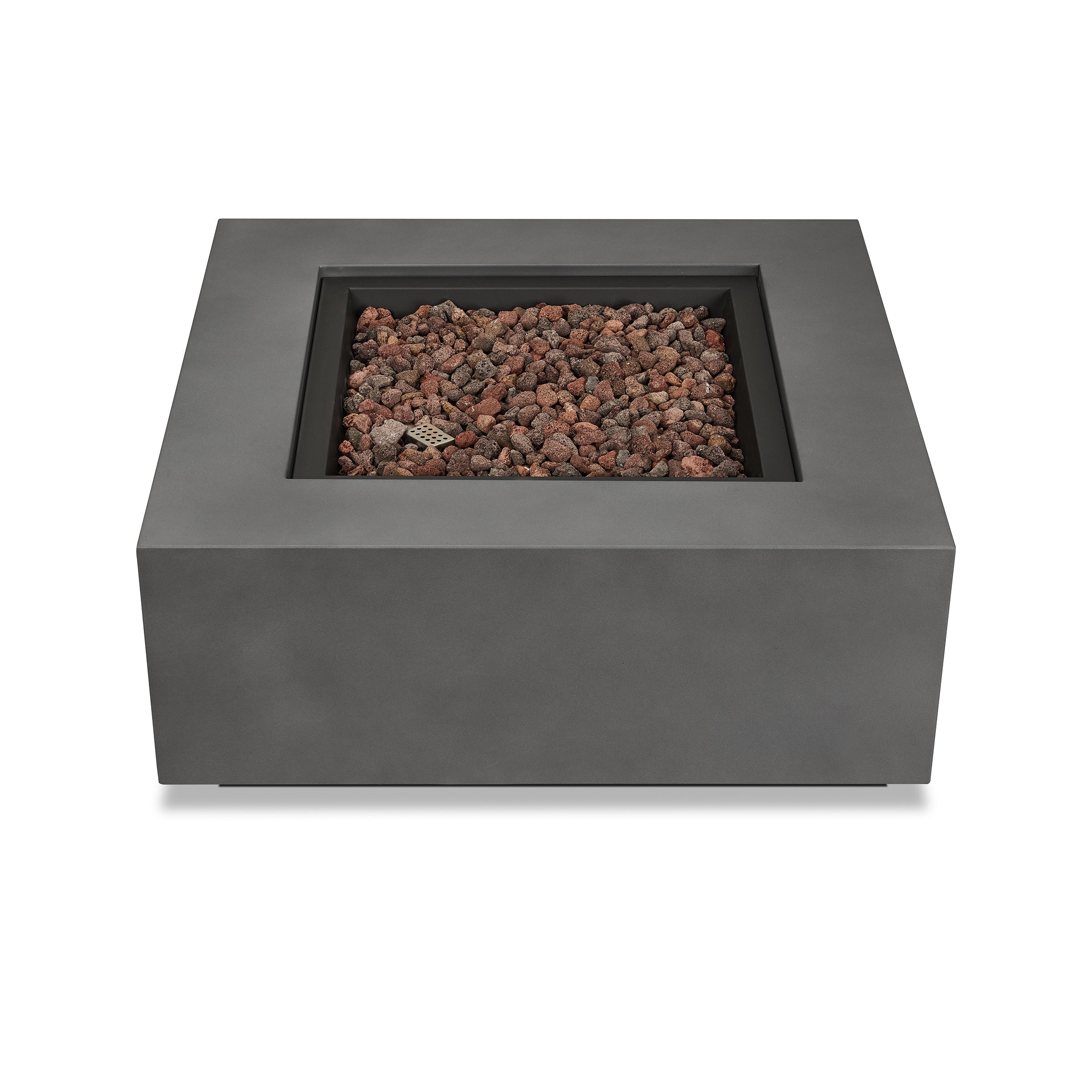 Real Flame Aegean Square Propane or Natural Gas Fire Pit Table