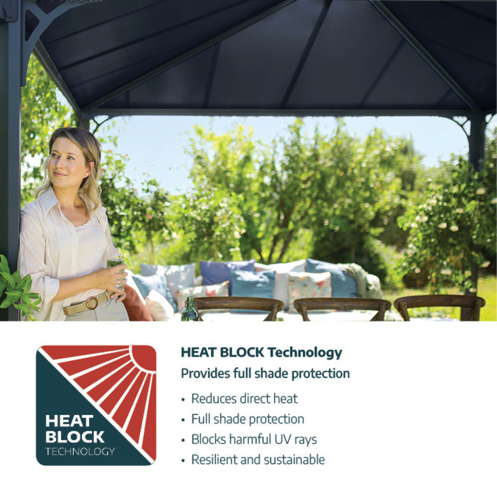 Canopia Tucson 4300/5000 12' Gazebo - Gray/Gray