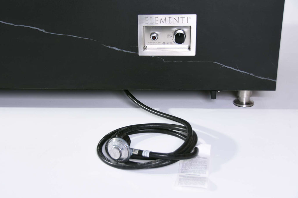 Elementi Plus Varna Marble Porcelain Fire Table
