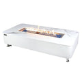 Elementi Plus Athens Rectangular Marble Concrete Base Fire Pit Table