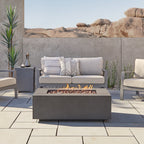 Real Flame Aegean 42" Rectangle Propane or Natural Gas Fire Pit Table