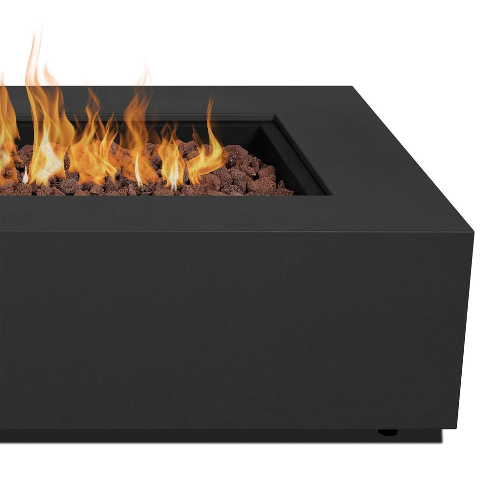 Real Flame Aegean 75" Asymmetrical Rectangle Propane or Natural Gas Fire Pit Table
