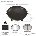 Real Flame Anson Wood Burning Fire Pit