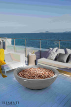 Elementi Plus Rose Bowl Round Concrete Fire Bowl