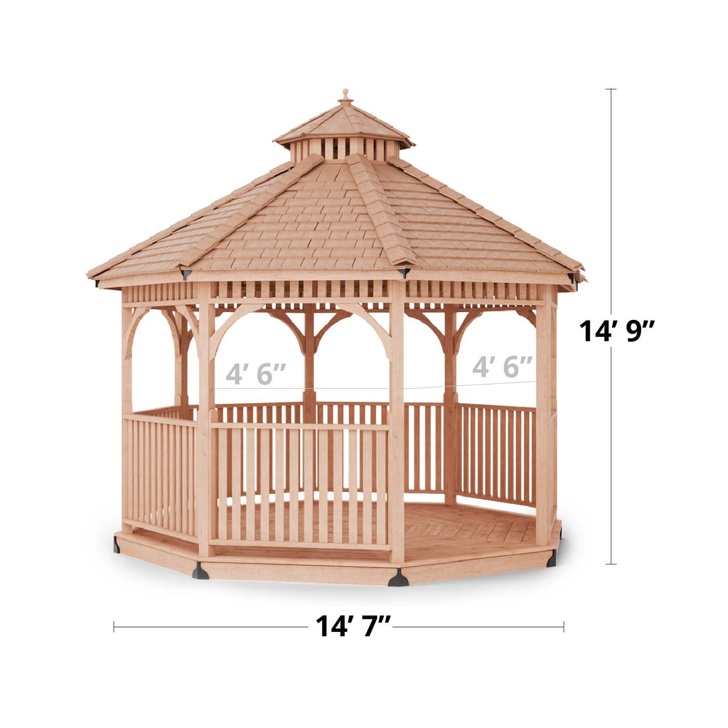 Outdoor Living Today 12′ Bayside Panelized Octagon Gazebo