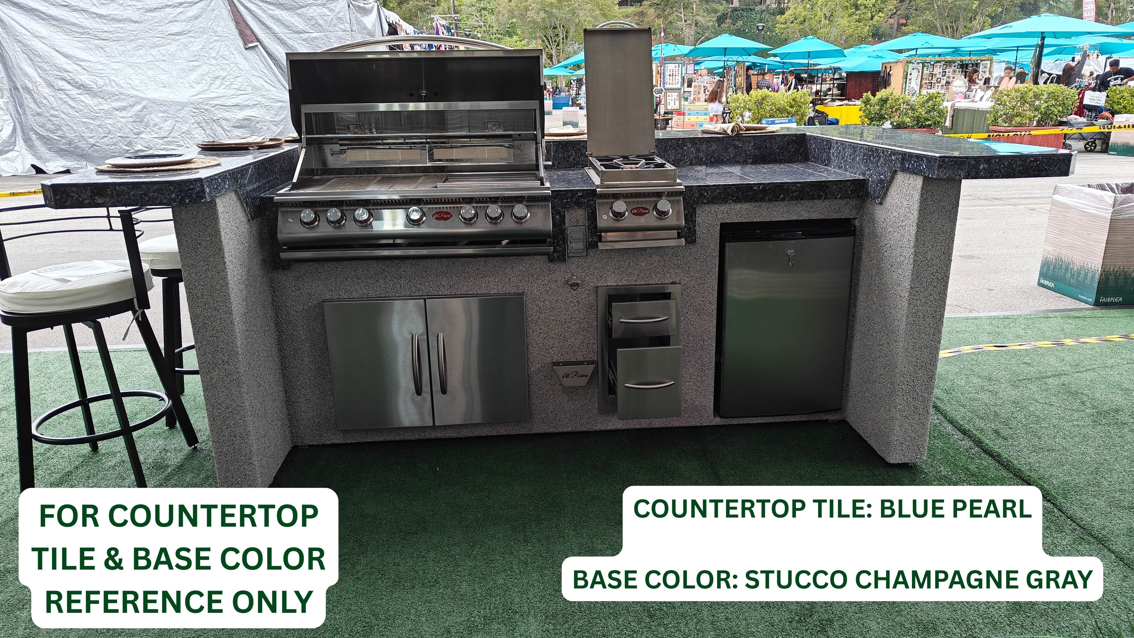 Cal Flame 4 ft BBQ Island L-Shaped BBK-401 R/L