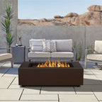 Real Flame Aegean 50" Rectangle Propane or Natural Gas Fire Pit Table