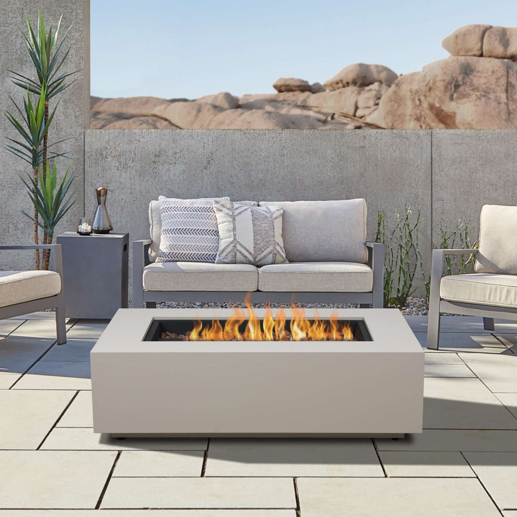 Real Flame Aegean 50" Rectangle Propane or Natural Gas Fire Pit Table