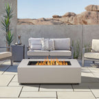 Real Flame Aegean 50" Rectangle Propane or Natural Gas Fire Pit Table