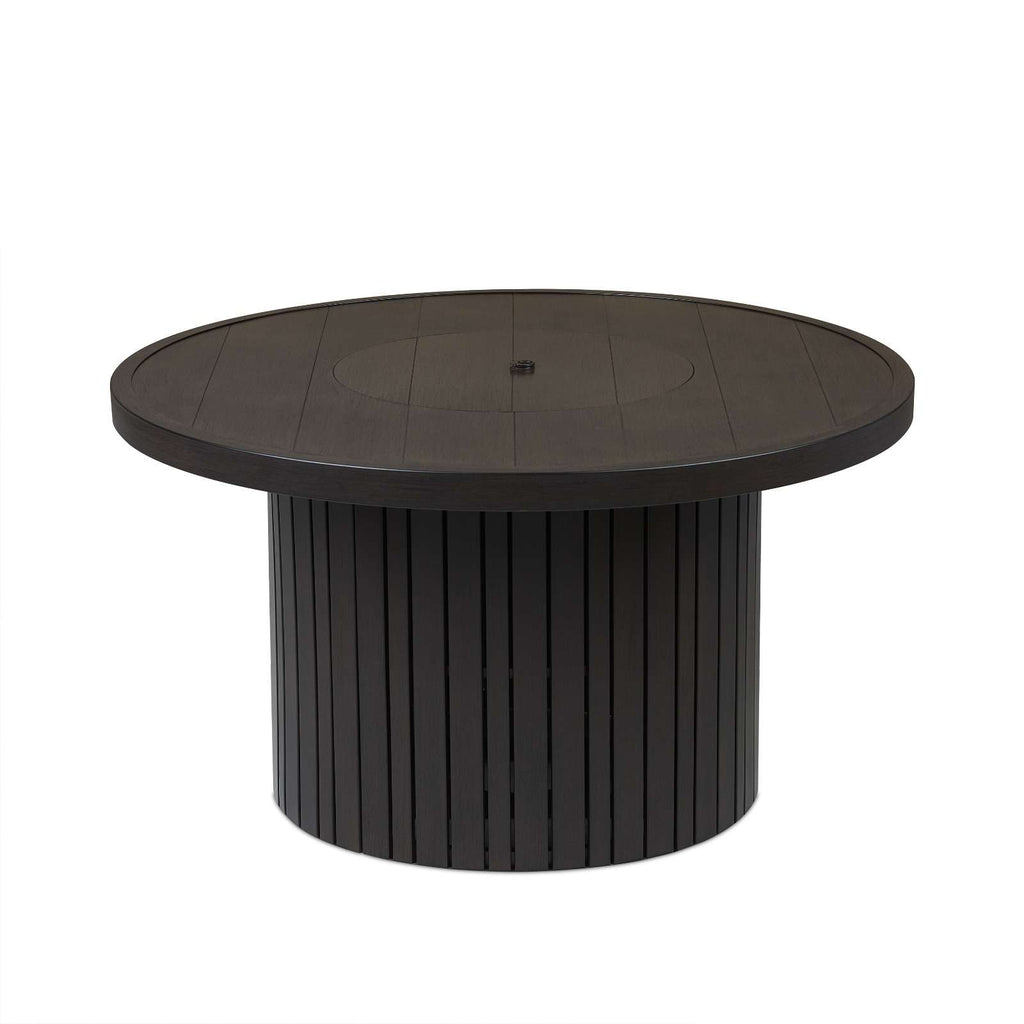 Real Flame Calvin 44" Round Fire Pit Table With Hidden Propane Tank