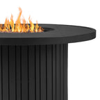Real Flame Calvin 44" Round Fire Pit Table With Hidden Propane Tank
