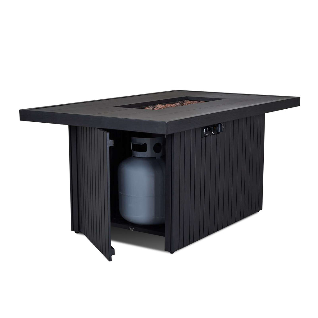 Real Flame Calvin Fire Pit Table With Hidden Propane Tank