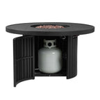 Real Flame Calvin 44" Round Fire Pit Table With Hidden Propane Tank