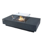 Elementi Plus Cannes Rectangular Concrete Fire Pit Table