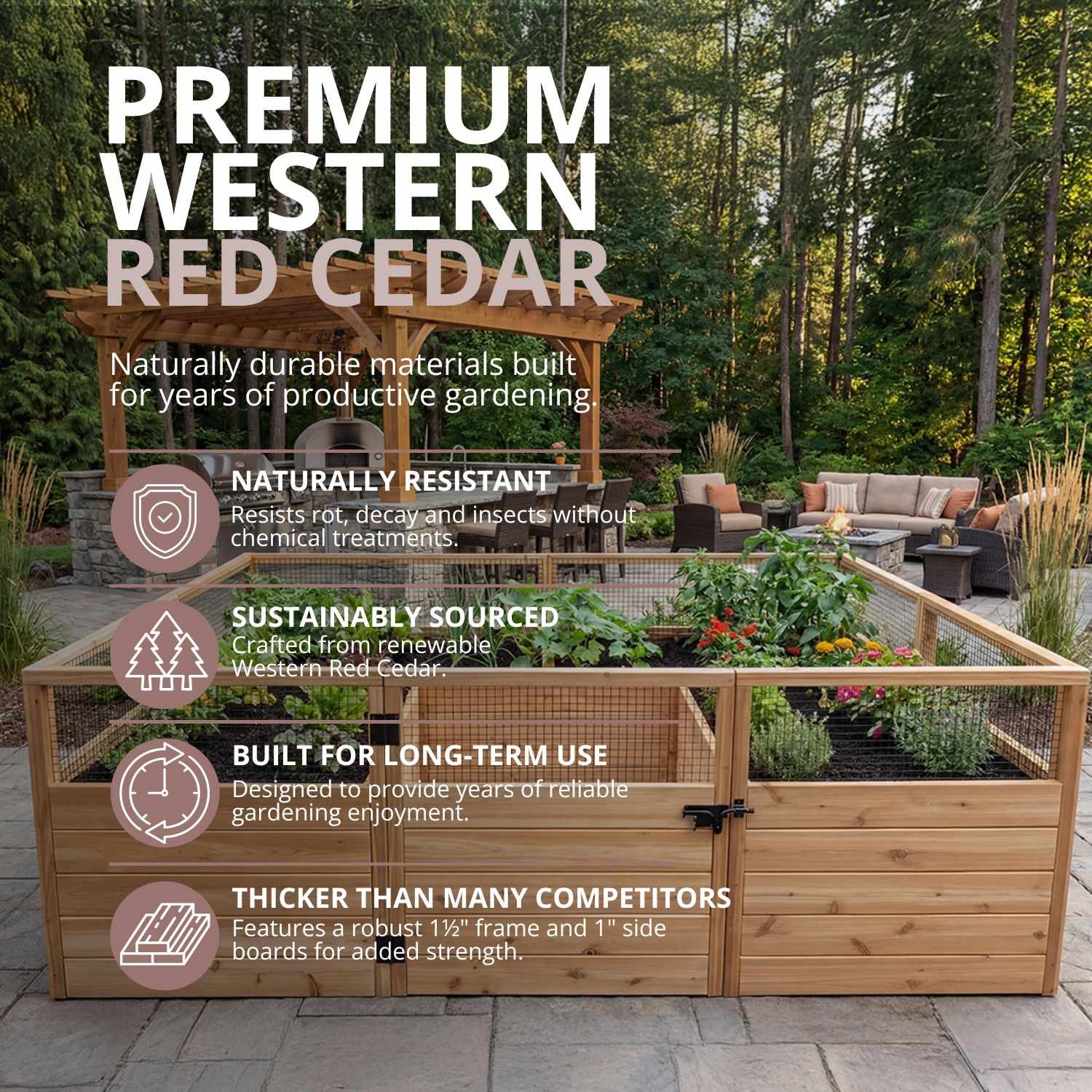 Outdoor Living Today Garden in a Box With Birdnetting Cover | 8 x 8