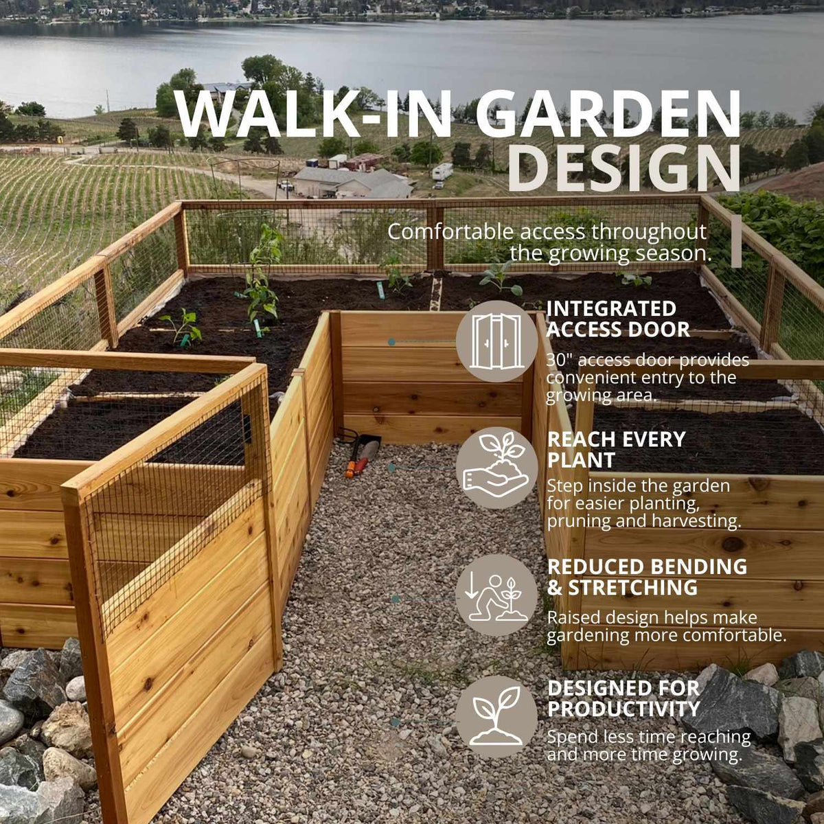 Outdoor Living Today Garden In a Box | 8 x 8 with Greenhouse