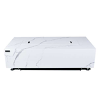Elementi Plus Carrara Marble Porcelain Fire Table