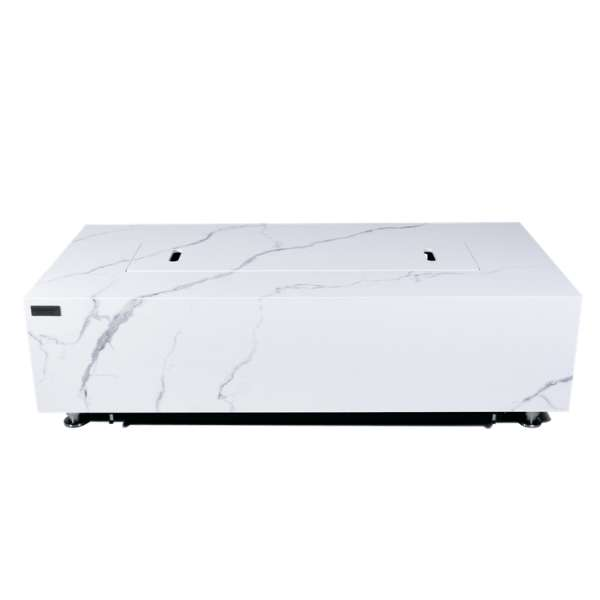 Elementi Plus Carrara Marble Porcelain Fire Table